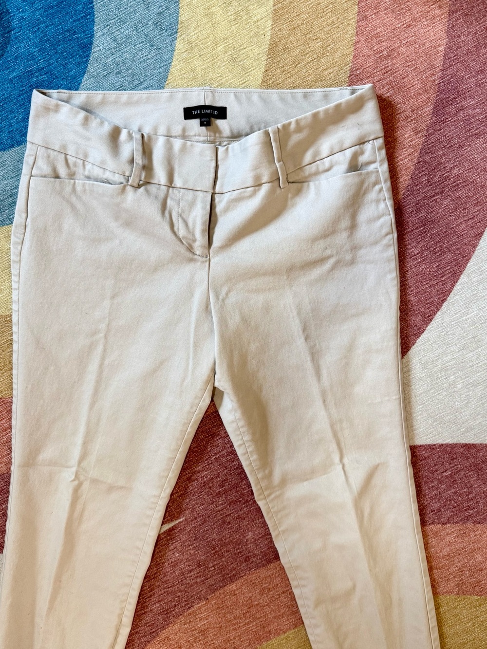 The Limited Beige Slim Stretch Trousers